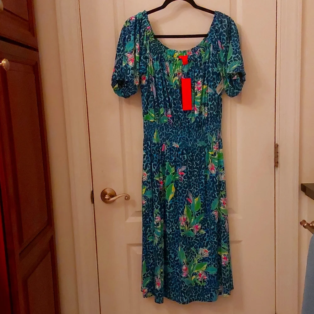 NWT Lilly Pulitzer Camille Knee Length Dress size L - Picture 1 of 3